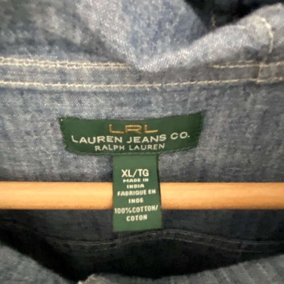 Lauren Ralph Lauren Longsleeve Cotton Denim Hooded Jacket XL - Picture 2 of 8